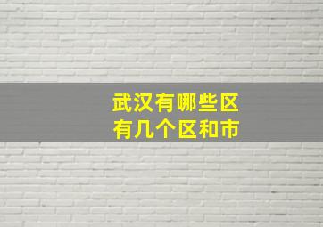 武汉有哪些区 有几个区和市